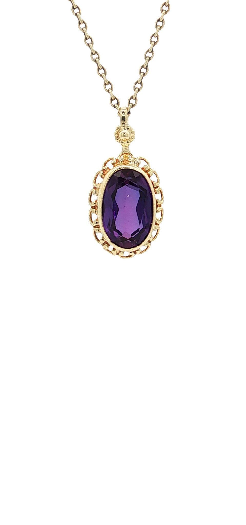 Vintage 14K Gold Pendant with Sapphire